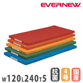 【P5倍1/15 13-15時&最大1万円クーポン1/9-15】 カラー体操マット エバニュー 幅120×長さ240×厚さ5cm 再生ポリエステル4号帆布 抗菌 防臭加工 日本教材備品協会安全基準適合品 SG仕様品 マット 日本製 EKM022