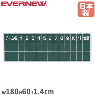 スコアボード 野球用 エバニュー 幅180×高さ60×厚さ1.4cm アルミ製枠 点数ボード 得点ボード 黒板 野球…