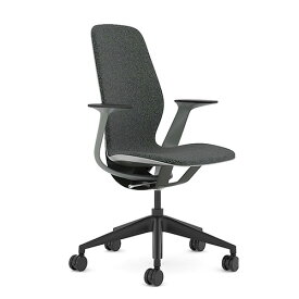 シルク Steelcase プラチナソリッド ハーレー オフィスチェア デスクチェア オフィス 会社 モダン ハイバック おしゃれ ブラック 黒 固定肘付き 418A000PM-F1