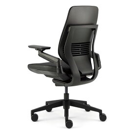 【最大1万円クーポン4/24~27】 ジェスチャー Steelcase シェルバック ブラック/ブラック オフィスチェア デスクチェア オフィス 会社 高機能 ハイバック おしゃれ ブラック 黒 肘付き 442A30BB