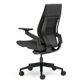 【最大1万円クーポン4/24~27】 ジェスチャー Steelcase ラップバック ブラック/ブラック オフィスチェア デスクチェア オフィス 会社 高機能 ハイバック おしゃれ ブラック 黒 肘付き 442A40BB