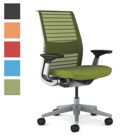 【最大1万円クーポン4/24~27】 シンクチェア Steelcase プラチナフレーム オフィスチェア デスクチェア オフィス 会社 高機能 ハイバック おしゃれ ブラック 黒 肘付き カラフル 465A300PAM