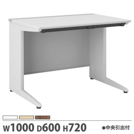 【配送エリア限定】【組立設置無料】オフィスデスク 幅1000×奥行600×高さ720mm 平机 中央引出し付 作業デスク 事務デスク オフィス 事務所 FUデスク JD-E106F