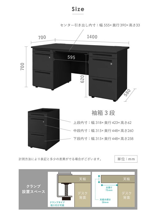 楽天市場】【最大1万円ｸｰﾎﾟﾝ4/17-23】 エグゼクティブデスク 幅140cm 