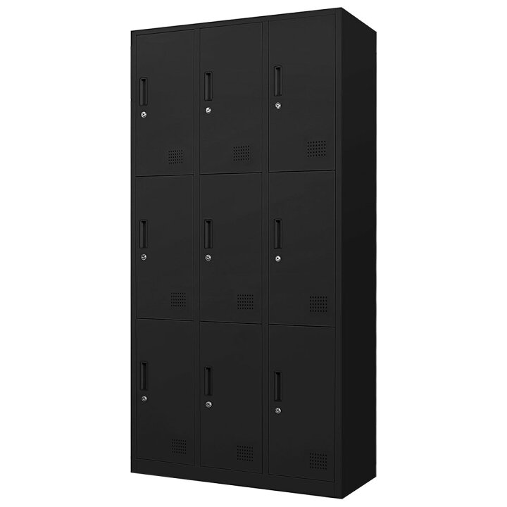 楽天市場】【最大1万円ｸｰﾎﾟﾝ4/4-9】 ロッカー 9人用 3列3段 シリンダー 