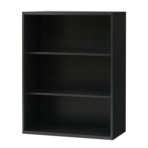 オープン書庫 3段 スチール 書庫 オープン キャビネット オフィス収納 本棚 書類棚 書棚 A4 ファイル ホワイト ブラック 棚 連結 おしゃれ 業務用 EA-8040-3N