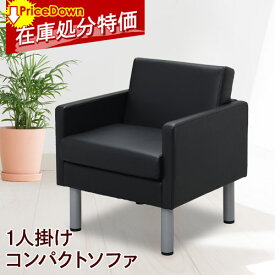 【SS限定 P5倍6/5 13-15時&最大1万円クーポン6/4~11】 【数量限定特価！】【法人送料無料】 ソファ 1人掛け 応接ソファ アームチェア シングルソファ ソファー 1人掛けソファー ロビーチェア 待合室 黒 RFESF2-1BK-GZ