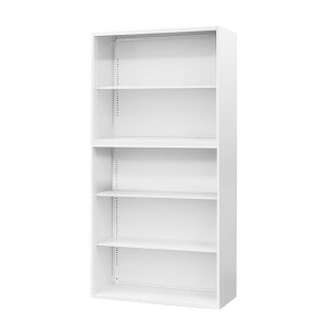 【倉庫受取限定】 書庫 セット オープン書庫 2段 3段 高さ1860mm スチール書庫 オフィス書庫 システム収納庫 本棚 オフィス収納 白 黒 連結 A4 EA-8840-2N3NH-SO