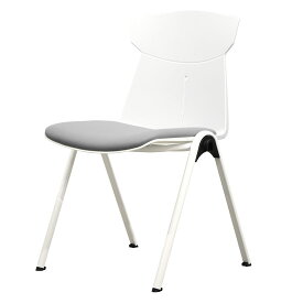 会議用チェア スタッキング スタッキングチェア ミーティングチェア ダイニングチェア ワークチェア 会議 オフィス 布 シンプル 連結 白 STC-1