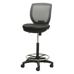 【P5倍10/30 13-15時&最大1万円クーポン10/30】 【倉庫受取限定】カウンターチェア 背もたれ付き キャスター付き 肘なし ハイチェア オフィスチェア ワークチェア デスクチェア 昇降式 メッシュ