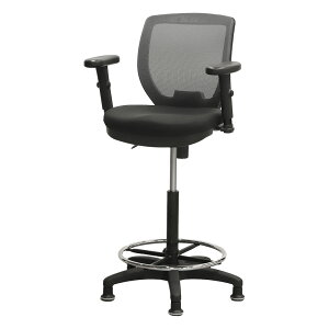 【P5倍10/30 13-15時&最大1万円クーポン10/30】 【新商品セール!10/30まで】 カウンターチェア 背もたれ付き キャスター付き 固定脚 可動肘 ハイチェア オフィスチェア ワークチェア 昇降式 メッシ