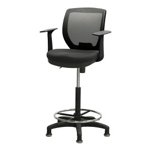 【P5倍10/30 13-15時&最大1万円クーポン10/30】 【新商品セール!10/30まで】 カウンターチェア 背もたれ付き キャスター付き 固定脚 T字肘 ハイチェア オフィスチェア ワークチェア 昇降式 メッシ