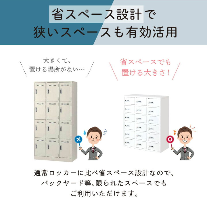 Nsafe金庫 3列6段 18人用 貴重品ロッカー NSAFE-36-SO