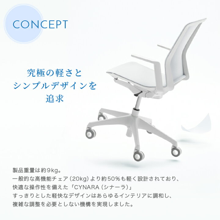 楽天市場】オカムラ シナーラ スタンダードカラー 肘なし ホロー 