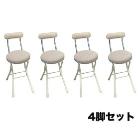 【法人送料無料】折りたたみ椅子 4脚セット 幅330×奥行440×高さ710mm フォールディングチェア 肘なしチェア 背付きチェア 日本製 完成品 シンプル SRN-48S