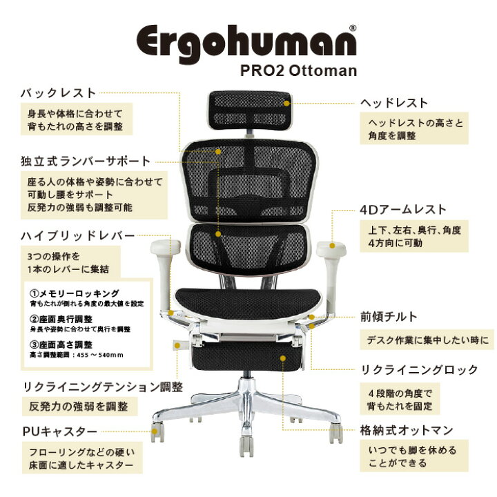 楽天市場】【最大1万円ｸｰﾎﾟﾝ11/21-27】 エルゴヒューマンプロ2  