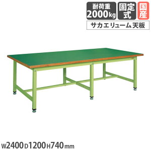 ^Ƒ TJG dKW^Cv TJG[V 2400×s1200×740mm {̃O[ VO[ ϓω׏d2000kg ƃe[u { KWF-2412