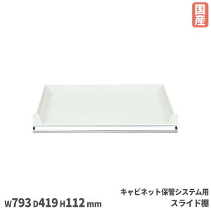 キャビネット保管システム用スライド棚 サカエ オプション 幅793×奥行419×高さ112mm ボールスライドレール付 日本製 B-SKSETGY