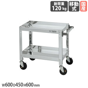 【P5倍10/25 13-15時&最大1万円クーポン10/24-27】 ステンレススーパーワゴン サカエ ねじ込み式 SUS430タイプ 幅600×奥行450×高さ600mm 直径100mm導電性ゴム車 均等耐荷重120kg 工場 会社 日本製 SAS4-6462DC