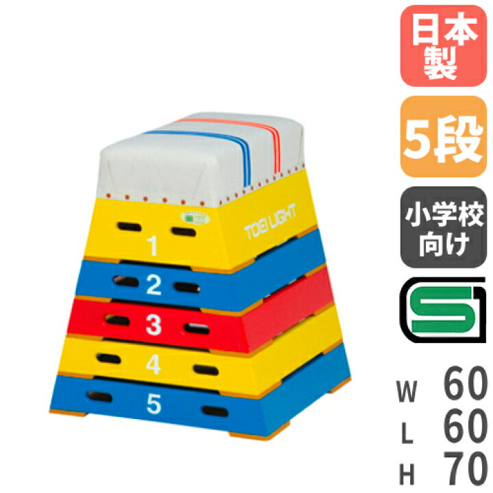 楽天市場】【法人限定】 跳び箱 小学校向け カラフルタイプ 奥行き60cm  