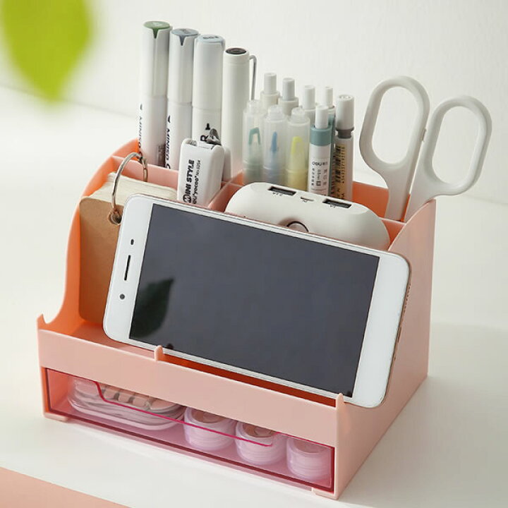楽天市場 卓上 収納 整理 デスク周り デスクトップ 収納ボックス 収納用品 オフィス 子ども部屋 リビング 文具収納 収納ケース 文房具 雑貨 化粧品 仕切り 引き出し 大容量 シンプル おしゃれ かわいい 便利 送料無料 ロールショップ