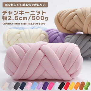 チャンキーニット 毛糸 ベロア 幅2.5cm 500g 極太毛糸 ニットヤーン ウール 毛糸 手芸 編み物 ハンドメイド ヤーン ニット チャンキーヤーン クラフト 大容量 極太 送料無料