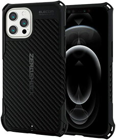 エレコム iPhone 12 Pro Max ケース ZEROSHOCK 耐衝撃 グリップ ブラック