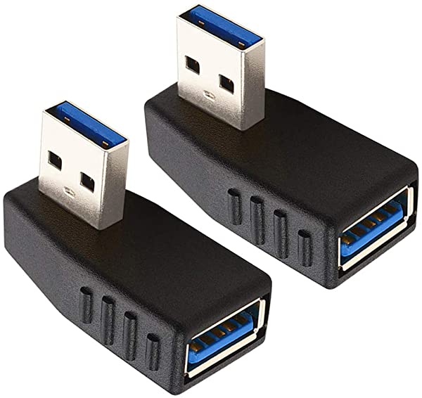 タイプ：USB3.0アダプタ左向き 右向き 売却 USB3.0アダプタ L字型 USB L字 L型 タイプA 右向き：2種類1セット 商い USB方向変換 角度変換 メス 左向き オス 90度直角方向...