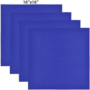 クリーニングクロス マイクロファイバー 液晶画面 カメラレンズ メガネ 楽器 スマホ対応 大判サイズ 40cmx40cm 4枚入り ブ