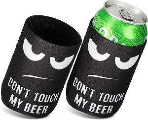 �y2�Z�b�g�z �ʃN�[���[ �J�o�[ 330ml 355ml �� �ʕۗ� �z���_�[ 6.5 x 10 cm Don't touch my beer�f�U�C�� ��������