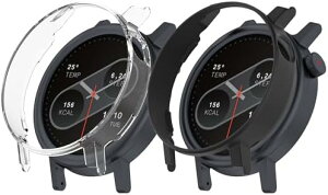 Nothing Watch Pro 2 �P�[�X �ی�P�[�X �J�o�[ PC�f�� �y�� �����ȒP �ϏՌ� �C�菝�h�~ CMF Watch Pro 2 �P�[�X �J�o�[ �u���b�N+�N���A