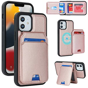 iPhone 12 Pro / iPhone 12 �P�[�X �蒠�^ �蒠�^�P�[�X �����^ �蒠�^�P�[�X MageSafe �X�}�z�P�[�X ���z�^ �J�o�[ MageSafe wallet ���p 2way �����}�O�l�b�g ���u �ϏՌ� �y�� ���^ �s���N ��������