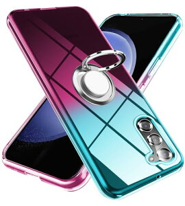 Galaxy S24 ケース リング TPU 薄型 軽量 ギャラクシーs24 ケース グラデーションケース 耐衝撃 指紋防止 車載ホルダー防塵 一体型 人気 ストラップホール付 携帯カバー 全面保護カバー 送料無料
