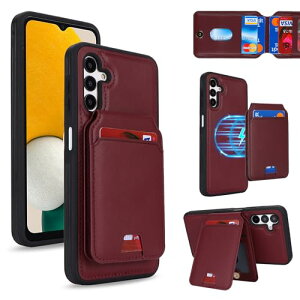 Galaxy A13 4G / 5G / A04S �P�[�X �蒠�^ ������ MageSafe �X�}�z�P�[�X �����^�蒠�P�[�X �蒠�^�P�[�X �ԍ� �X�}�z�z���_�[ ���z�^ �J�o�[ MageSafe wallet ���p 2way �����}�O�l�b�g ���C�����b�h ������