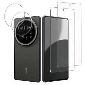 AQUOS R9 Pro �t�B���� + �J�����t�B���� �����K���X �ɔ� �S�ʕی� �d�x9H �����ߗ� ���d�x ���炳���G�� ��U�h�~ �w��h�~ �t���ی�t�B���� �\��t���ȒP �����z�� �ی�t�B���� [2+2�Z�b�g]