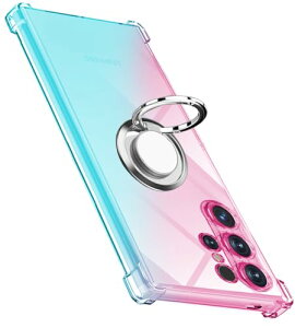 Galaxy S25 Ultra ケース リング SC-52F TPU 薄型 軽量 ギャラクシー S25 Ultra スマホケース シリコン グラデーション ストラップホール付き 耐衝撃 黄ばみ防止 車載ホルダー防塵 一体型 人気 携帯カバ