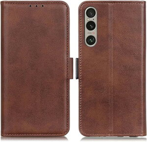 Xperia 1 VII ケース 手帳型 エクスペリア1VII SO-51F / XQ-FS44 / SOG15 カバー 高級PUレザー シンプル 手帳型ケース 耐摩擦 サイドマグネット式 カード収納 大容量 3枚 横置きスタンド機能 耐衝撃 ダー