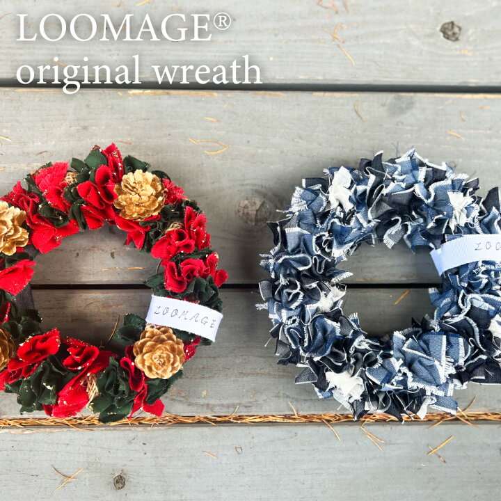楽天市場】LOOMAGE リース クリスマスリース 15cm×15cm 小さめ 玄関 