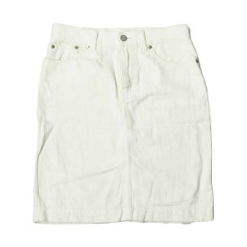 beautiful people ビューティフルピープル 日本製 cotton linen denim skirt コットンリネンデニムタイトスカート 7410107011 34 ホワイト ボトムス【中古】【beautiful people】