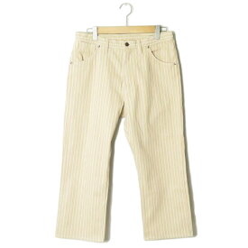 UNUSED アンユーズド 19SS 日本製 12oz stripe denim pants 12オンス ストライプデニムパンツ UW0757 3 Beige/White コットン 5ポケット ボトムス【新古品】【中古】【UNUSED】