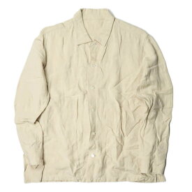 THEE シー 日本製 Linen shirts リネンシャツ PH#006 1 ベージュ 長袖 レギュラーカラー トップス【中古】【THEE】