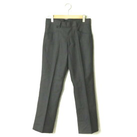 bukht ブフト 18AW 日本製 CLASSIC TROUSERS CHARCOAL PIN CHECK ピンチェック クラシックトラウザーズ BV-95812 3(L) チャコールグレー パンツ スラックス 微フレア ボトムス【新古品】【中古】【bukht】