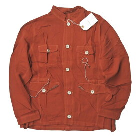 bukht ブフト 日本製 SAFARI JACKET サファリジャケット B-M91405 2(M) BRICK(レンガ) ノーカラー ミリタリー ワーク アウター【新古品】【中古】【bukht】