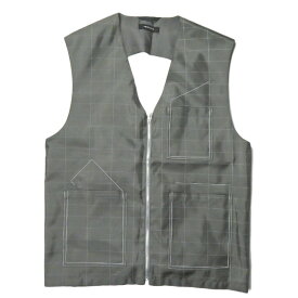 PORTVEL ポートヴェル 20SS 日本製 REFLECTOR TWILL C-1 VEST ポリエステルツイルベスト 111401 3 グレー ノースリーブ ジップ トップス【中古】【PORTVEL】