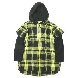 Name. ネーム 18AW 日本製 WOOL/RAYON PLAID HOODED SHIRTS ONE PIECE ウールレーヨン チェックフーデッドシャツワンピース W-NMOP-18AW-002 2 イエロー トップス【中古】【Name.】