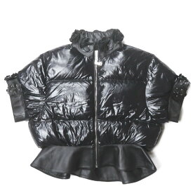 MONCLER GENIUS x noir kei ninomiya モンクレールジーニアス ノワール ケイ ニノミヤ 18AW ONYX オニキス D209F4531280 68950 1 ブラック フラワー アップリケ ショートスリーブ ダウンジャケット アウター【中古】【MONCLER GENIUS × noir kei ninomiya】