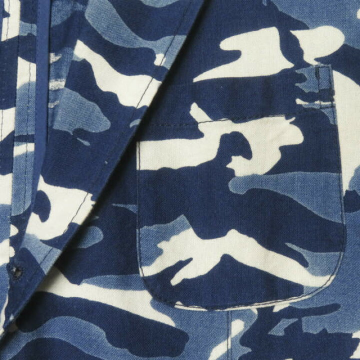 楽天市場】SOPHNET. ソフネット 日本製 INDIGO CAMOUFLAGE 2 BUTTON 