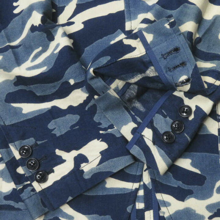 楽天市場】SOPHNET. ソフネット 日本製 INDIGO CAMOUFLAGE 2 BUTTON 