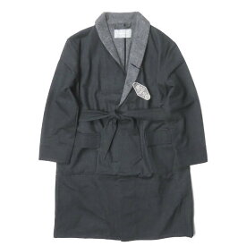 SLOWBE スローブ 日本製 ROOM COAT AW ルームコート RM-2001 1 ブラック ガウンコート ショールカラー アウター【新古品】【中古】【SLOWBE】