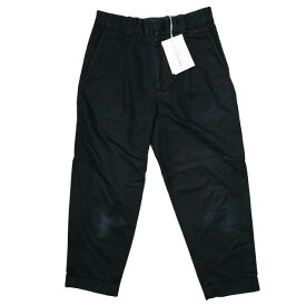 Acne Studios アクネストゥディオズ PLEATED TROUSERS プリーツチノトラウザーズ FN-MN-TROU000133 44 ブラック テーパード パンツ ボトムス【中古】【Acne Studios】